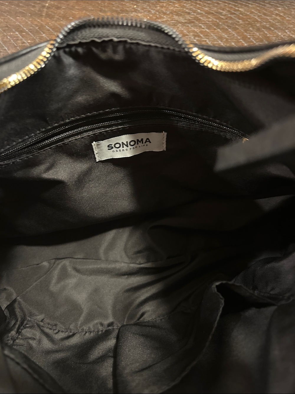 Sonoma Black Shoulder Bag with Gold-Tone Hardware image 4